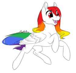 Size: 536x516 | Tagged: safe, artist:mythpony, oc, oc only, unnamed oc, pegasus, pony, female, mare, simple background, solo, white background