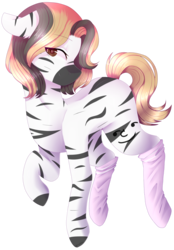 Size: 1714x2462 | Tagged: safe, artist:shiromidorii, oc, oc only, oc:joce, zebra, clothes, simple background, socks, solo, transparent background