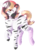 Size: 1714x2462 | Tagged: safe, artist:shiromidorii, oc, oc only, oc:joce, zebra, clothes, simple background, socks, solo, transparent background