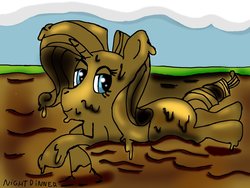 Size: 2000x1500 | Tagged: safe, artist:amateur-draw, rarity, pony, g4, covered in mud, female, mud, muddy, solo, wet and messy