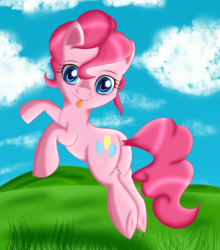 Size: 1250x1422 | Tagged: safe, artist:brok-enwings, pinkie pie, earth pony, pony, g4, female, solo, tongue out