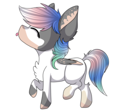 Size: 4500x4000 | Tagged: safe, artist:crazllana, oc, oc only, oc:clyde, pegasus, pony, absurd resolution, eyes closed, male, simple background, solo, stallion, tongue out, transparent background