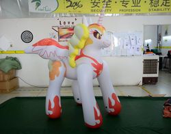 Size: 1181x924 | Tagged: safe, artist:arniemkii, daybreaker, alicorn, inflatable pony, pony, a royal problem, g4, bootleg, hongyi, inflatable, inflatable alicorn, irl, photo, solo, that was fast