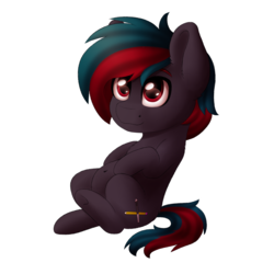Size: 2000x2000 | Tagged: safe, artist:spirit-dude, oc, oc only, earth pony, pony, belly button, commission, high res, simple background, sitting, solo, underhoof, white background