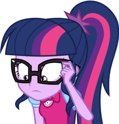 Size: 3000x3116 | Tagged: safe, artist:uponia, sci-twi, twilight sparkle, equestria girls, equestria girls specials, g4, my little pony equestria girls: movie magic, .svg available, clothes, female, glasses, high res, simple background, solo, transparent background, vector