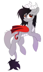 Size: 2028x3360 | Tagged: safe, artist:tomboygirl45, oc, oc only, oc:scarlet spectrum, dracony, hybrid, female, high res, simple background, solo, transparent background