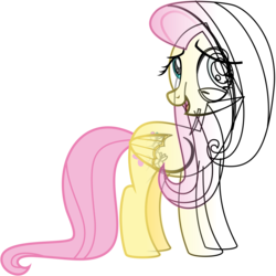 Size: 3551x3546 | Tagged: safe, artist:byteslice, fluttershy, pegasus, pony, g4, .svg available, female, high res, mare, simple background, solo, svg, transparent background, vector