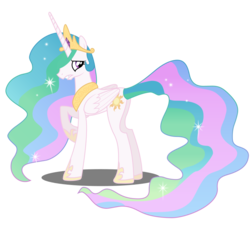 Size: 800x800 | Tagged: safe, artist:byteslice, princess celestia, alicorn, pony, g4, keep calm and flutter on, .svg available, butt, female, mare, plot, simple background, solo, svg, transparent background, vector