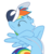 Size: 570x591 | Tagged: safe, artist:byteslice, rainbow dash, pony, flight to the finish, g4, my little pony: friendship is magic, .svg available, ^^, coach rainbow dash, cute, dashabetes, eyes closed, female, hat, mare, simple background, solo, svg, transparent background, vector, whistle