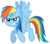 Size: 695x616 | Tagged: safe, artist:byteslice, rainbow dash, pegasus, pony, g4, .svg available, female, mare, simple background, solo, svg, transparent background, vector