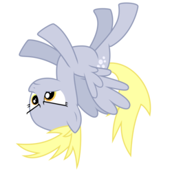 Size: 920x920 | Tagged: safe, artist:byteslice, derpy hooves, pegasus, pony, g4, .svg available, female, mare, simple background, solo, svg, transparent background, upside down, vector