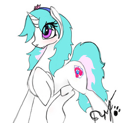 Size: 2000x2000 | Tagged: safe, artist:miniferu, oc, oc only, oc:starlet, pony, unicorn, female, high res