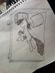 Size: 780x1040 | Tagged: safe, artist:oldteaowl, smarty pants, twilight sparkle, pony, g4, bed, graph paper, missing cutie mark, sketch, sleeping, traditional art