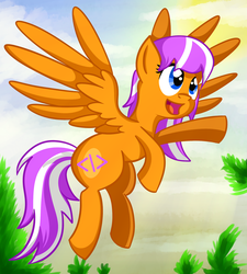 Size: 1800x2000 | Tagged: safe, artist:x-blackpearl-x, oc, oc only, oc:digidrop, pony, flying, happy, simple background, spread wings, wings