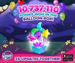 Size: 940x788 | Tagged: safe, gameloft, g4, my little pony: magic princess, balloon, balloon pop, balloon popping, bush, no pony, party balloon