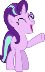 Size: 3160x5089 | Tagged: safe, artist:ironm17, starlight glimmer, pony, unicorn, a hearth's warming tail, g4, ^^, eyes closed, female, mare, open mouth, simple background, singing, solo, transparent background, vector