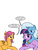 Size: 600x800 | Tagged: safe, artist:dekomaru, scootaloo, trixie, twilight sparkle, pony, unicorn, tumblr:ask twixie, g4, ask, female, lesbian, mare, pregnant, pregnant scootaloo, sassy, ship:twixie, shipping, snark, tumblr