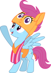 Size: 1367x1967 | Tagged: safe, artist:frownfactory, windy whistles, pony, g4, my little pony: friendship is magic, parental glideance, .svg available, clothes, costume, female, freckles, mare, simple background, solo, svg, transparent background, vector, wings