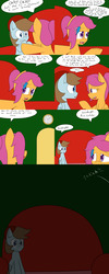 Size: 1600x4000 | Tagged: safe, artist:jake heritagu, chip mint, rain catcher, scootaloo, pony, comic:ask motherly scootaloo, g4, clock, comic, couch, hairpin, motherly scootaloo