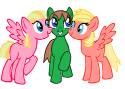 Size: 699x494 | Tagged: safe, oc, oc:ian, pony, andrea libman, ashleigh ball, base used, ponified, simple background, white background