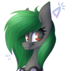 Size: 4218x3925 | Tagged: safe, artist:umiimou, oc, oc only, oc:toxic gears, pony, absurd resolution, bust, female, mare, portrait, simple background, solo, transparent background
