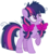 Size: 1024x1131 | Tagged: safe, artist:bezziie, twilight sparkle, earth pony, pony, g4, adorkable twilight, alternate universe, bow, earth pony twilight, female, hair bow, mare, messy mane, race swap, raised hoof, simple background, solo, transparent background, watermark