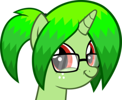 Size: 2340x1922 | Tagged: safe, artist:wellfugzee, oc, oc only, oc:bitter pill, pony, unicorn, cute, female, freckles, glasses, smiling, solo, wrong neighborhood