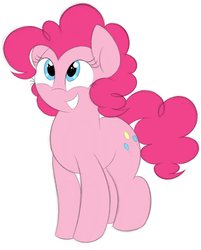 Size: 965x1200 | Tagged: safe, artist:php66, pinkie pie, earth pony, pony, g4, female, flat colors, mare, simple background, sketch, solo, white background