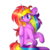 Size: 2000x2000 | Tagged: safe, artist:soundwavepie, oc, oc only, oc:rainbow cloud, alicorn, pony, alicorn oc, colored pupils, female, frown, high res, looking back, mare, raised hoof, simple background, sitting, solo, transparent background, wing fluff