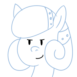 Size: 1000x1000 | Tagged: safe, artist:b-cacto, oc, oc only, oc:heart song, pony, doodle, quick draw, smiling, smirk, solo
