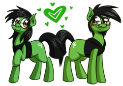 Size: 1280x896 | Tagged: safe, artist:alittleofsomething, oc, oc only, oc:cactus needles, oc:prickly pears, pony, heart, oc x oc, r63 shipping, shipping