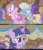 Size: 1280x1494 | Tagged: safe, edit, edited screencap, screencap, diamond tiara, silver spoon, twilight sparkle, pony, call of the cutie, g4, psyga's alternate pony scenes