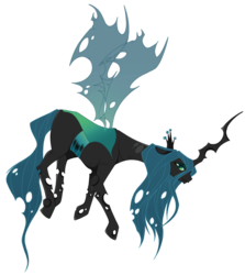 Size: 745x835 | Tagged: dead source, safe, artist:crankypaws, queen chrysalis, changeling, g4, female, flying, profile, simple background, solo, transparent background