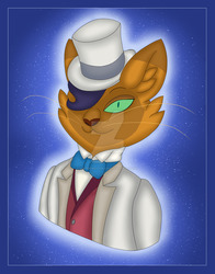 Size: 1024x1307 | Tagged: safe, artist:winterfrostdragon, capper dapperpaws, abyssinian, cat, anthro, g4, my little pony: the movie, baron humbert von gikkingen, clothes, cosplay, costume, male, solo, studio ghibli, the cat returns, watermark