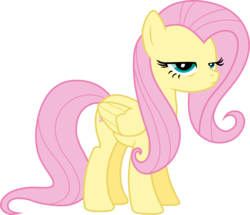 Size: 4156x3569 | Tagged: safe, artist:tomfraggle, fluttershy, pegasus, pony, boast busters, g4, female, fluttershy is not amused, mare, simple background, solo, transparent background, unamused, vector