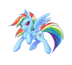 Size: 999x902 | Tagged: artist needed, source needed, safe, rainbow dash, pegasus, pony, g4, colored pupils, female, flying, mare, raised hoof, simple background, smiling, smirk, solo, spread wings, transparent background, wings