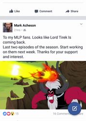 Size: 1025x1440 | Tagged: safe, lord tirek, android, pony, g4, my little pony: friendship is magic, season 8, facebook, mark acheson