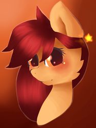 Size: 1249x1661 | Tagged: safe, artist:fluffleduckle, oc, oc only, pony, bust, gradient background, portrait, solo