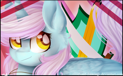 Size: 1280x800 | Tagged: safe, artist:cloud-drawings, oc, oc only, oc:wind blade, alicorn, pony, female, mare, solo