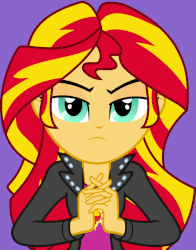 Size: 791x1011 | Tagged: safe, artist:maze1000, sunset shimmer, equestria girls, g4, animated, female, gif, solo, vector