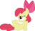 Size: 800x719 | Tagged: safe, artist:bloodykeyblade, apple bloom, earth pony, pony, g4, my little pony: friendship is magic, the show stoppers, apple bloom's bow, bow, female, filly, hair bow, legs in air, open mouth, simple background, sitting, solo, transparent background, vector