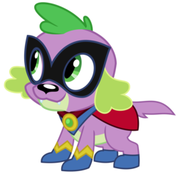 Size: 2509x2456 | Tagged: safe, artist:sketchmcreations, spike, spike the regular dog, dog, equestria girls, equestria girls specials, g4, movie magic, clothes, costume, cute, high res, humdrum costume, male, power ponies, simple background, solo, spikabetes, transparent background, vector