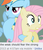 Size: 509x596 | Tagged: safe, fluttershy, rainbow dash, pony, g4, discussion in the comments, duckery in the comments, meme, op started shit, the weak should fear the strong