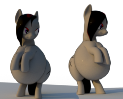 Size: 1200x974 | Tagged: safe, artist:heckfan, oc, oc only, oc:mendina, earth pony, pony, 3d, belly, fat, morbidly obese, obese