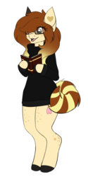 Size: 466x935 | Tagged: safe, artist:oddends, oc, oc only, oc:katie, earth pony, anthro, unguligrade anthro, book, clothes, female, mare, reading, simple background, solo, transparent background