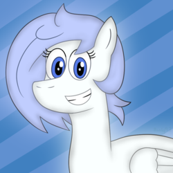 Size: 800x800 | Tagged: safe, artist:b-cacto, oc, oc only, oc:frigid drift, pegasus, pony, smiling, solo