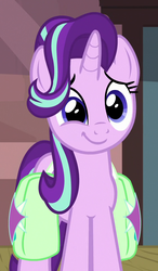 Size: 562x964 | Tagged: safe, screencap, starlight glimmer, pony, unicorn, all bottled up, g4, cropped, cute, female, glimmerbetes, mare, saddle bag, smiling, solo