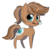 Size: 500x500 | Tagged: safe, artist:curiouskeys, oc, oc only, oc:clutter cluster, pony, unicorn, chibi, cute, diabetes, female, freckles, gift art, looking at you, mare, mouth hold, paintbrush, simple background, smiling, solo, transparent background