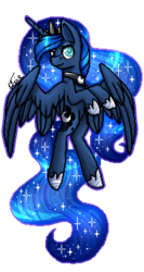 Size: 200x375 | Tagged: safe, artist:inspiredpixels, princess luna, alicorn, pony, g4, art, female, pixel art, simple background, solo, transparent background