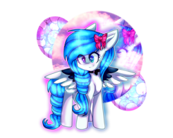 Size: 1280x1024 | Tagged: safe, artist:rena-mlp-999, oc, oc only, oc:eis, pegasus, pony, abstract background, female, heterochromia, mare, simple background, solo, transparent background
